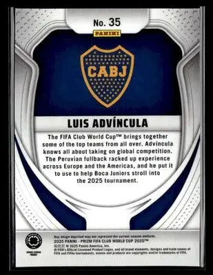 2025 Panini Prizm FIFA Club World Cup #35 Luis Advincula - Soccer Card Single
