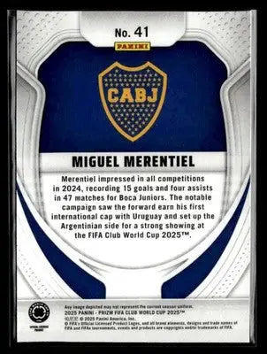 2025 Panini Prizm FIFA Club World Cup #41 Miguel Merentiel - Soccer Card Single
