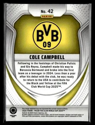 2025 Panini Prizm FIFA Club World Cup #42 Cole Campbell - Soccer Card Single