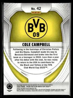 2025 Panini Prizm FIFA Club World Cup #42 Cole Campbell - Soccer Card Single