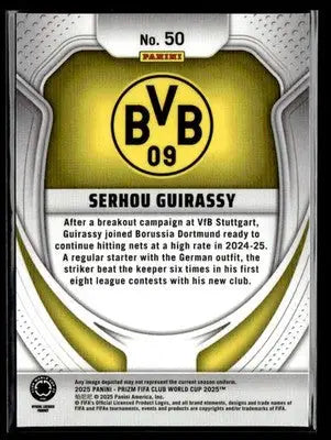2025 Panini Prizm FIFA Club World Cup #50 Serhou Guirassy - Soccer Card Single