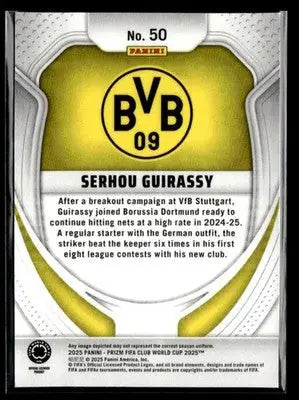 2025 Panini Prizm FIFA Club World Cup #50 Serhou Guirassy - Soccer Card Single