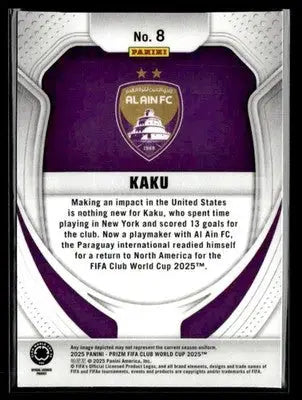 2025 Panini Prizm FIFA Club World Cup #8 Kaku - Soccer Card Single
