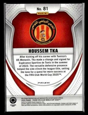 2025 Panini Prizm FIFA Club World Cup #81 Houssem Tka Silver - Soccer Card Single