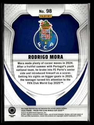2025 Panini Prizm FIFA Club World Cup #98 Rodrigo Mora - Soccer Card Single