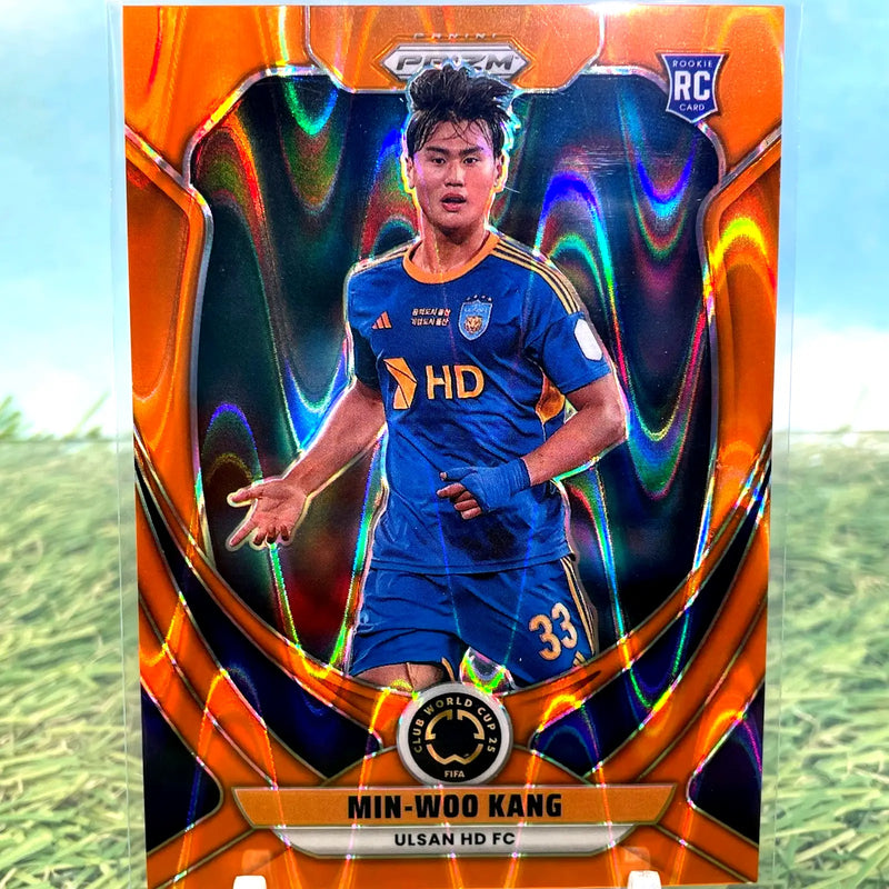 2025 Panini Prizm FIFA Club World Cup Min-Woo Kang Orange Seismic Prizm /199 RC - Soccer Card Single