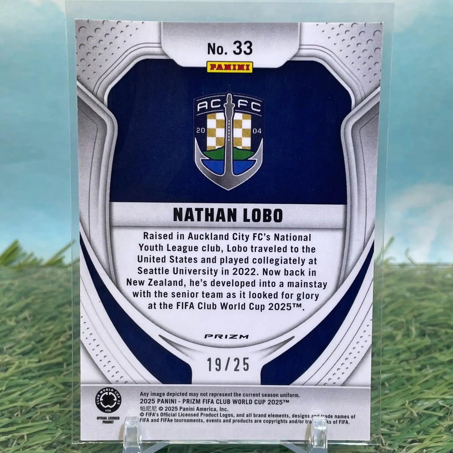 2025 Panini Prizm FIFA Club World Cup Nathan Lobo RC Teal Pulsar /25 - Soccer Card Single