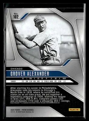 2025 Panini Prizm Grover Alexander #102 Chicago Cubs