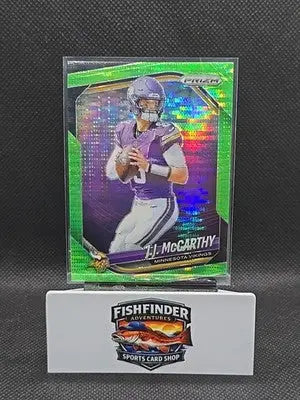2025 Panini Prizm - J.J. McCarthy #279 Neon Green Pulsar Prizm - Football Card Single