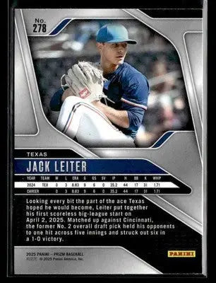 2025 Panini Prizm Jack Leiter #278 Texas Rangers