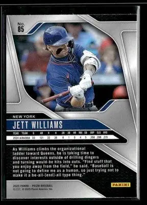2025 Panini Prizm Jett Williams #85 New York Mets