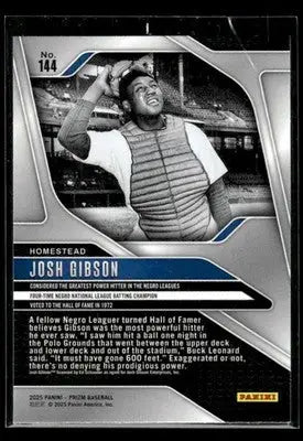 2025 Panini Prizm Josh Gibson #144 Homestead Grays