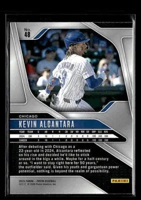 2025 Panini Prizm Kevin Alcantara #48 RC Chicago Cubs