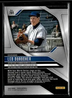 2025 Panini Prizm Leo Durocher #201 Chicago Cubs