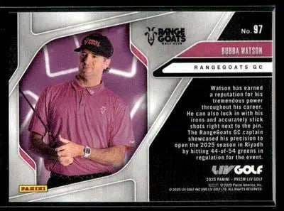 2025 Panini Prizm LIV Bubba Watson #97 Range Goats