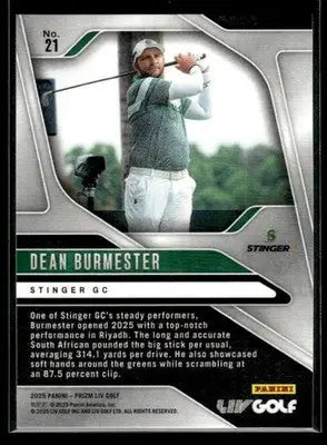 2025 Panini Prizm LIV Dean Burmester #21 Stinger - Other