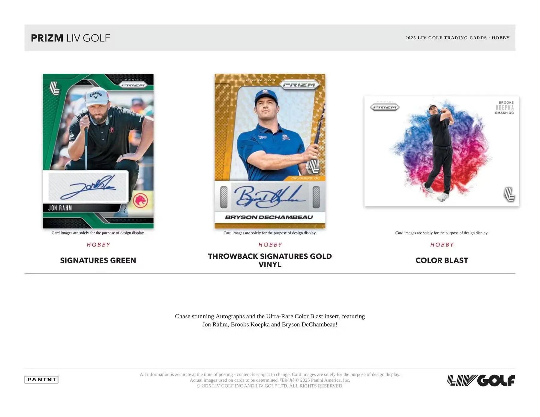 2025 Panini Prizm LIV Golf Hobby Box - Sports Card Hobby Boxes