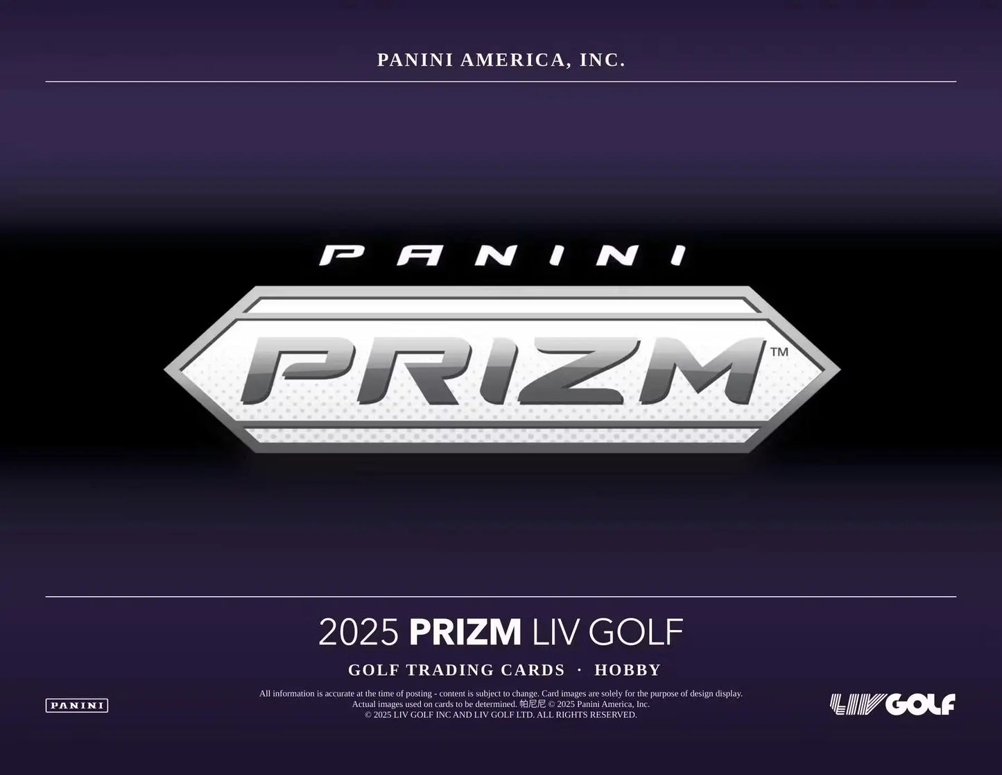 2025 Panini Prizm LIV Golf Hobby Box - Sports Card Hobby Boxes
