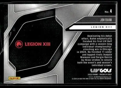 2025 Panini Prizm LIV Jon Rahm #4 Legion XIII - Other