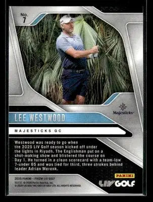 2025 Panini Prizm LIV Lee Westwood #7 Majesticks - Other