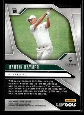 2025 Panini Prizm LIV Martin Kaymer #69 Cleeks - Other