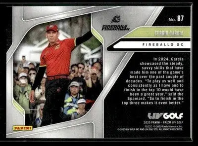 2025 Panini Prizm LIV Sergio Garcia #87 Fireballs - Other