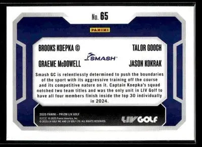 2025 Panini Prizm LIV Talor Gooch/Graeme McDowell/Jason Kokrak/Brooks Koepka #65 - Golf Card Single