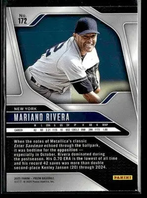2025 Panini Prizm Mariano Rivera #172 New York Yankees