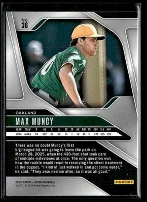 2025 Panini Prizm Max Muncy #36 RC Oakland Athletics