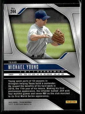2025 Panini Prizm Michael Young #244 Texas Rangers