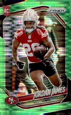 2025 Panini Prizm Neon Green Pulsar #323 Jordan James - Basketball Card Single