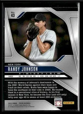 2025 Panini Prizm Randy Johnson #43 New York Yankees