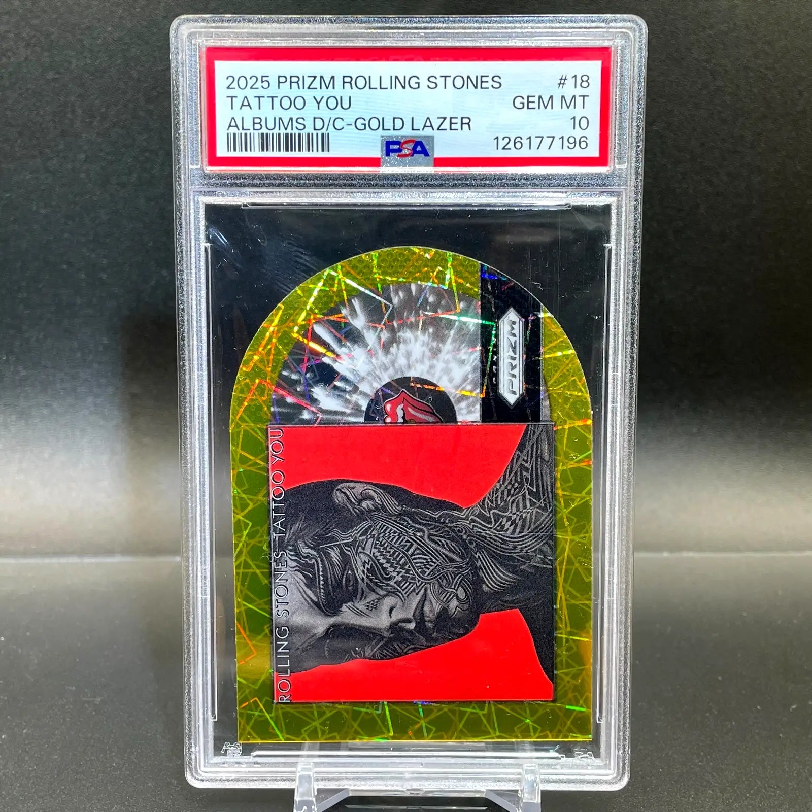2025 Panini Prizm ROLLING STONES ALBUMS GOLD LAZER TATTOO YOU /10 POP 1 - Trading Cards