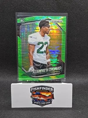 2025 Panini Prizm - Rookies Azareye’h Thomas #390 Neon Green Pulsar Prizm (RC) - Football Card Single