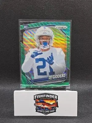 2025 Panini Prizm - Rookies DJ Giddens #383 Green Wave Prizm (RC) - Football Card Single