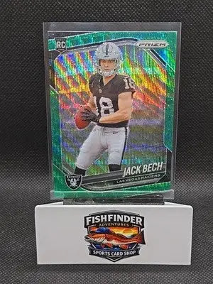 2025 Panini Prizm - Rookies Jack Bech #346 Green Wave Prizm (RC) - Football Card Single