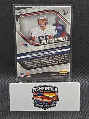 2025 Panini Prizm - Rookies Will Campbell #312 Neon Green Pulsar Prizm (RC) - Football Card Single