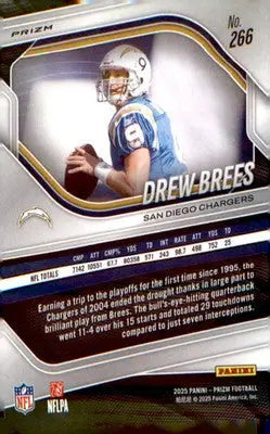 2025 Panini Prizm Silver #266 Drew Brees - Football Card Single