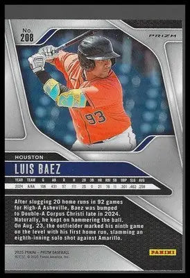 2025 Panini Prizm Silver Prizms #208 Luis Baez