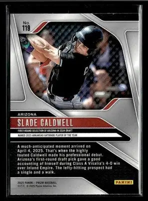 2025 Panini Prizm Slade Caldwell #119 Arizona Diamondbacks