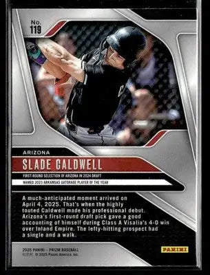 2025 Panini Prizm Slade Caldwell #119 Arizona Diamondbacks