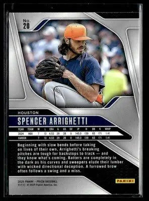 2025 Panini Prizm Spencer Arrighetti #20 Houston Astros