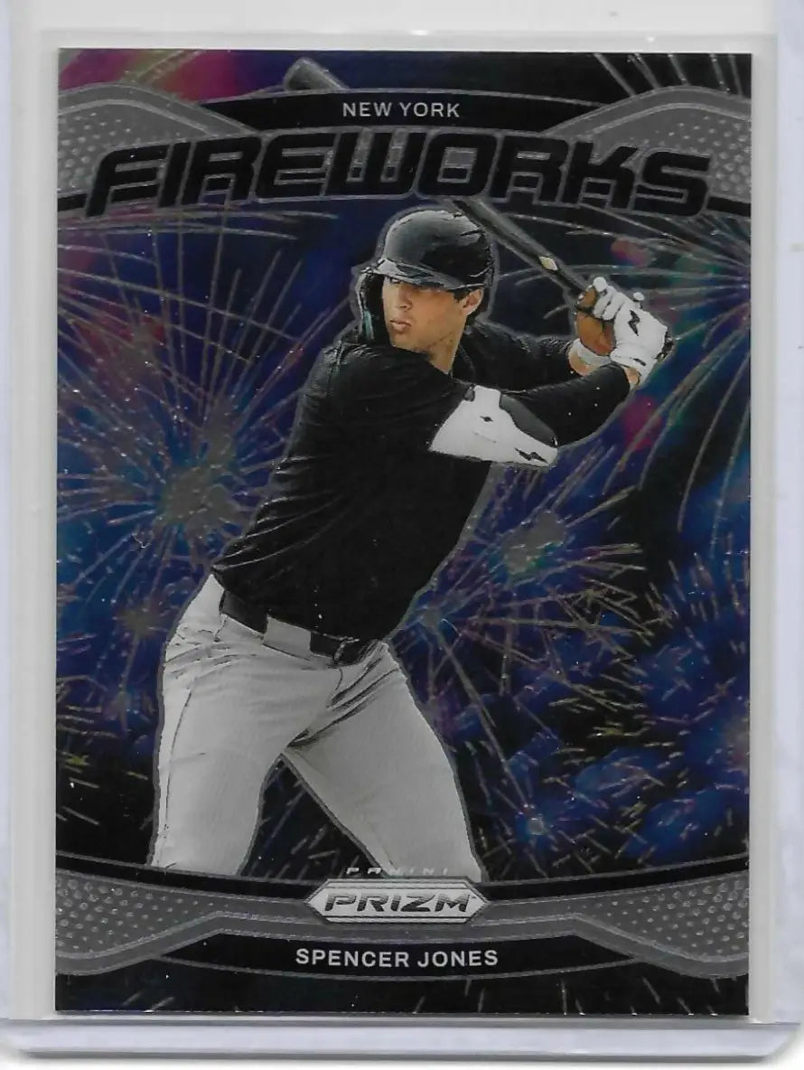 2025 Panini Prizm - Spencer Jones #22 Fireworks Insert - Baseball Card Single
