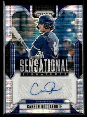 2025 Panini Prizm #SS-CR Carson Roccaforte Sensational Sigs - Pulsar #080/199 - Baseball Card Single