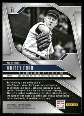 2025 Panini Prizm Whitey Ford #40 Baseball - Baseball Card Single