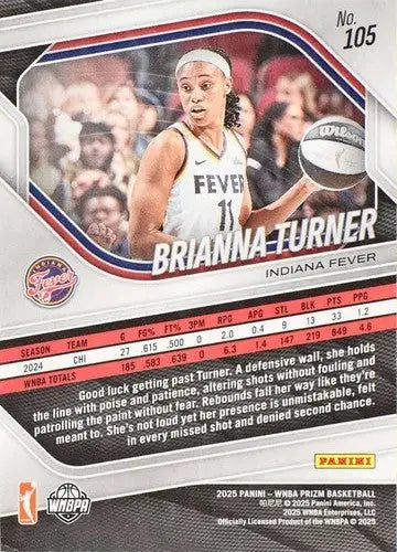 2025 Panini Prizm WNBA #105 Brianna Turner NM Near Mint ID:83746