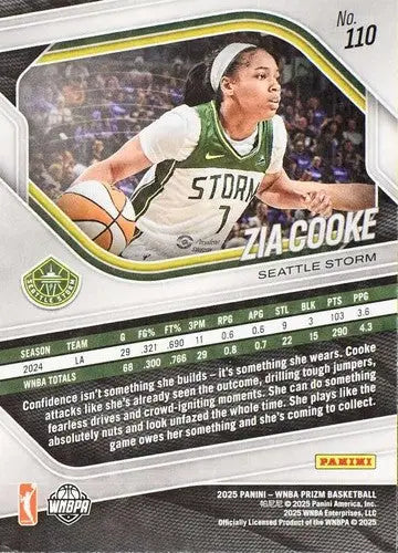 2025 Panini Prizm WNBA #110 Zia Cooke NM Near Mint ID:83747