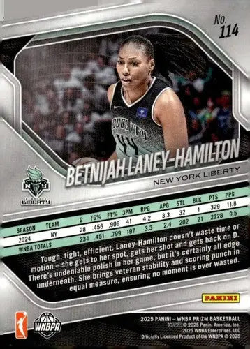 2025 Panini Prizm WNBA #114 Betnijah Laney-Hamilton NM Near Mint ID:83750