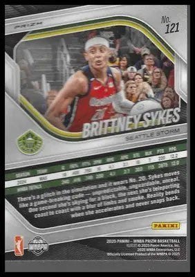 2025 Panini Prizm WNBA #121 Brittney Sykes Silver Prizms