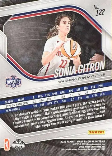 2025 Panini Prizm WNBA #122 Sonia Citron NM Near Mint RC Rookie ID:83755